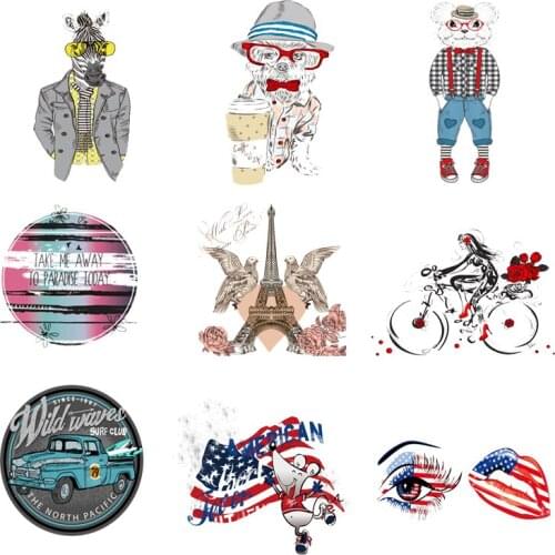 Iron-on Transfers for Clothing Ironing Patches Heat Transfer Stickers Diy Fashion Patch Fusible Adhesive Stripe Textile Vinyl C