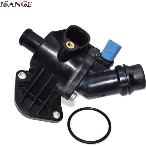 ISANCE Thermostat Housing Assembly 06B121111K 06B121111D 06B121111G For A4 Quattro A4 1.8L 2002 2003 2004 2005 2006 (JWQAD001)