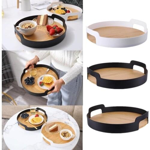 1Pc Creative Multifunctional Storage Tray Fruit Plate Home Kitchen Tea Coffee Display Dish Desktop Decorative Bamboo Pallet