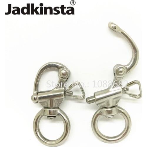 10pcs 65mm Bail Rigging Sailboat Swivel Snap Shackles 316 Stainless Steel Swivel Shackles