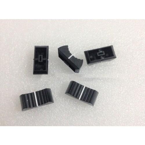 10pcs Black Mixer Dimming table Straight Slip Potentiometer Fader Knob Cap / Push Button Cap 4mm Hole / Fader Cap black 4mm