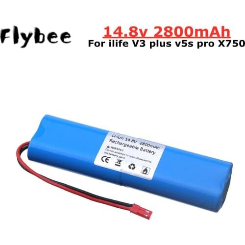 14.8V 2800mAh Battery For ilife V55 V8s V3s Pro V5s Pro V8s X750 Robot Vacuum Cleaner Battery 1PCS
