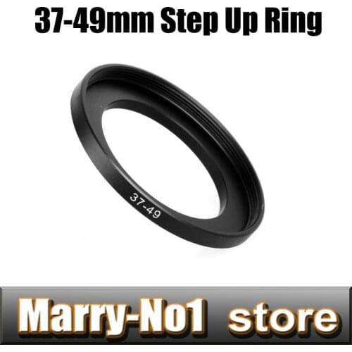 Free shipping 2pcs Black Step Up Filter Ring 37mm to 49mm 37mm-49mm 37-49mm