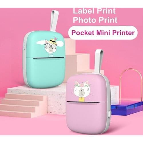 Pro 300dpi Wireless Bluetooth Thermal Printer Portable Mini Pocket Printer Photo Printer Mobile Printer Sticker Maker for iPhone