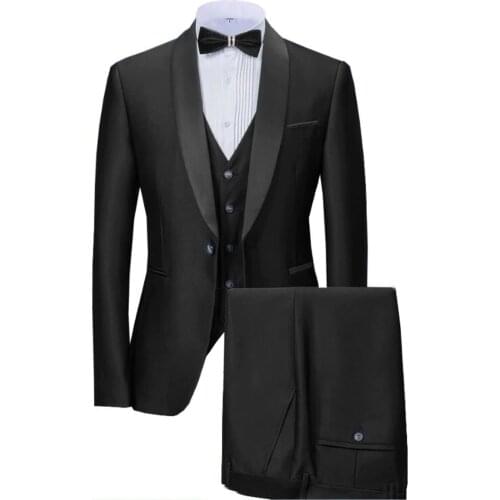 Black Tuxedo Mens Groom Tuxe Brand Blazer casual Slim Fit suit jacket male coat plus suit size S-5XL custom suit