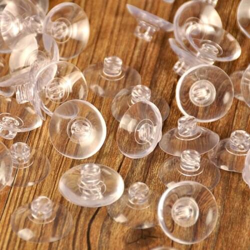 Sucker Suction Cup Mushroom Head Sucker Cup Button Transparent Plastic Window Glass Wall Mount Furniture Punch-free Fixed Holder