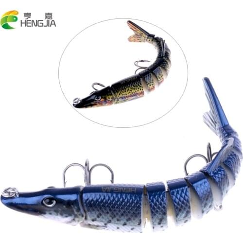 HENGJIA 1 Pieces Pike Muskie Fishing Bait 20g isca artificial Swimbait Lifelike Muliti Jointed Lure Crankbait Fishing Tackle