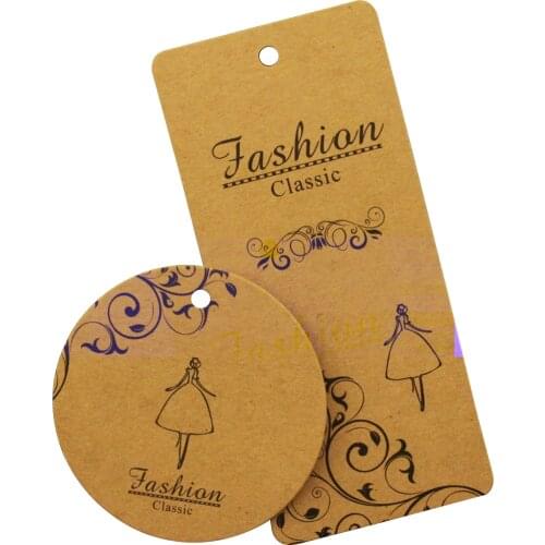 Customized 200Pcs/Lot Mini Gift Tags Kraft Paper Hang Tag For Garment Printed Labels Gift Bag Thank You Label Price Tag Sticker