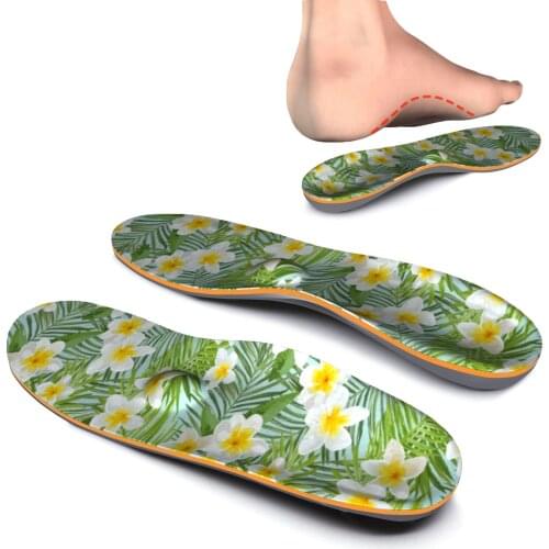 Flower Patterns Wear-resistant Running High Arch Support Orthotics Inserts Memory Foam Relieve Flat Feet,High Arch,Foot Pain