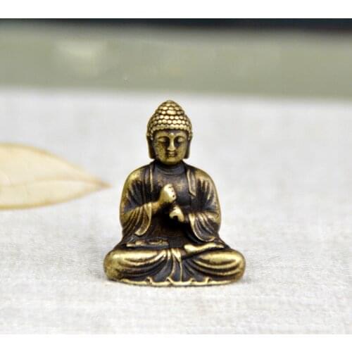 Chinas pure brass sakyamuni Buddha small statue