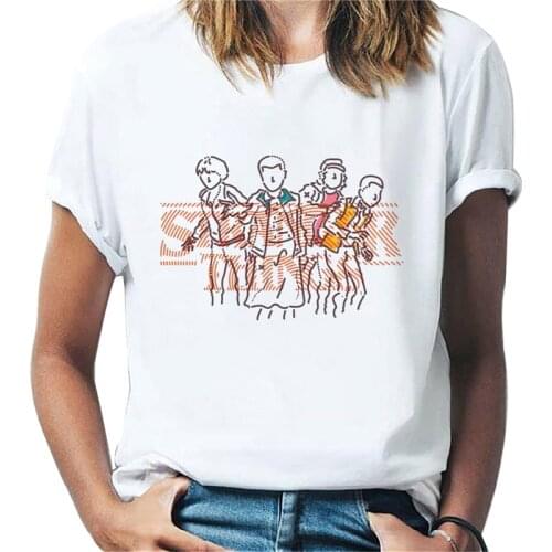 Summer tshirt Womens O-neck t-shirt Harajuku Tshirt Letters T-shirt funny Tops casual clothes Tee shirt female