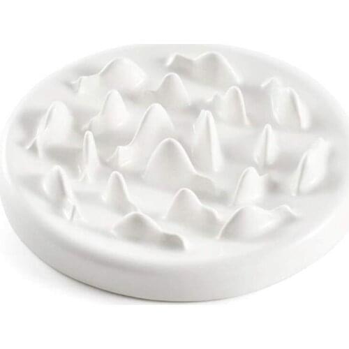 Best Slow Feeder Bowl, Ceramic Fun Interactive Feeder Bloat Stop Cat Bowl Preventing Feeder Anti Gulping Healthy Eating Diet Pet