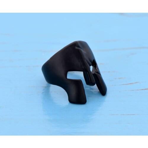 Matt Black 300 Spartan Knight Templar Gladiator Helmet Ring-YÜZ0096