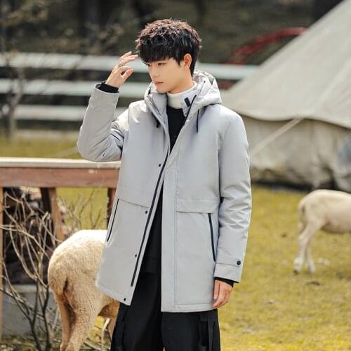 Man Winter Fashion Casual Hooded Thickening Warm Liner Detachable White Duck Down Jacket Upscale Boutique Hooded Down Coat