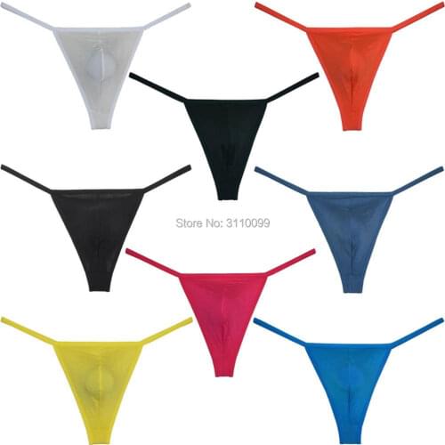 Mens Solid Soft Ventilate Increase Pouch Thongs Bikini Mens Thong mankini underwear g-strings jockstrap tangas