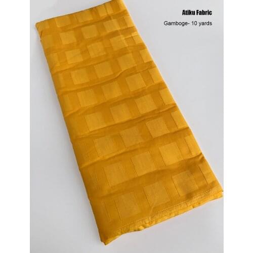 10 yards soft cotton 100% African Atiku fabric for men plain color high quality