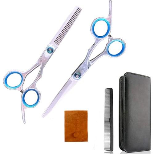 Hair Cutting Scissors Shears Kit, 5PCS Hairdressing Scissors Set, Hair Beard Trimming Grooming Thinning Shears for Men Women