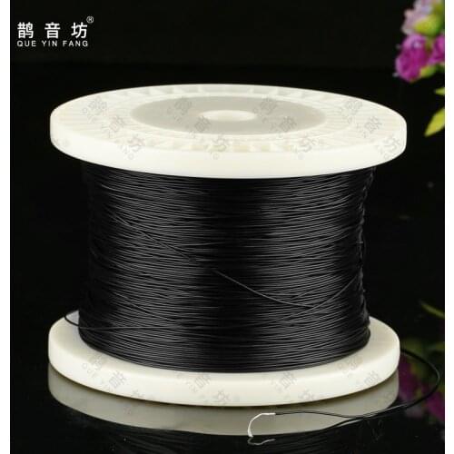 QUEYINFANG DIY 1-Core Earphone Upgrade Cable Silvered OFC Copper 1-core Earphone Wire Black PVC Sheath 1.0mm per core