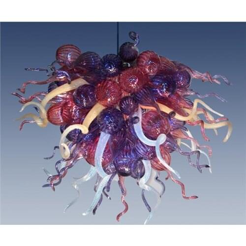Contemporary Dining Room Colorful Murano Glass Indian Hanging Lamps Bubble Shape Style Lighting Chandelier