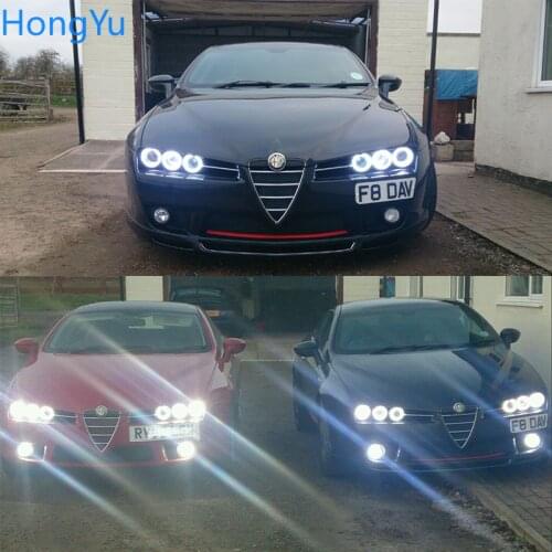 6pcs Super Bright white color 3528 SMD led Angel Eyes kit daytime running light DRL for Alfa Romeo 159 2005-2011 Car Styling