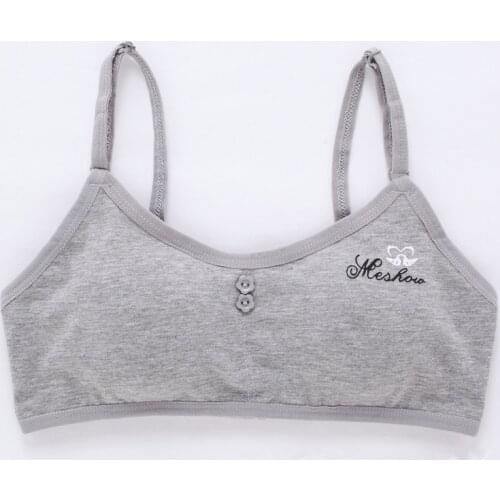 Girl tube top student cotton development underwear adjustable strap sling small vest student bra training bras for girls