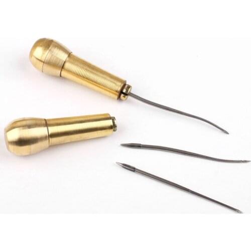 Thousand copper taper handle awl handmade DIY taper hand made shoe sole taper hook shoe pin