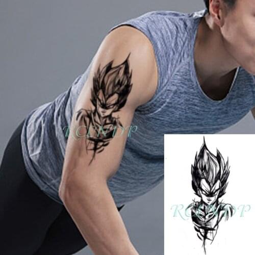 Waterproof Temporary Tattoo Sticker Cool Man Skull Pattern Cross Necklace Fake Tatto Flash Tatoo Big Stickers for Women Men