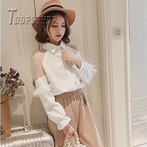 2019 4 Colors Can Choose Women Blouse Autumn Sweet Lapel Female Blouses