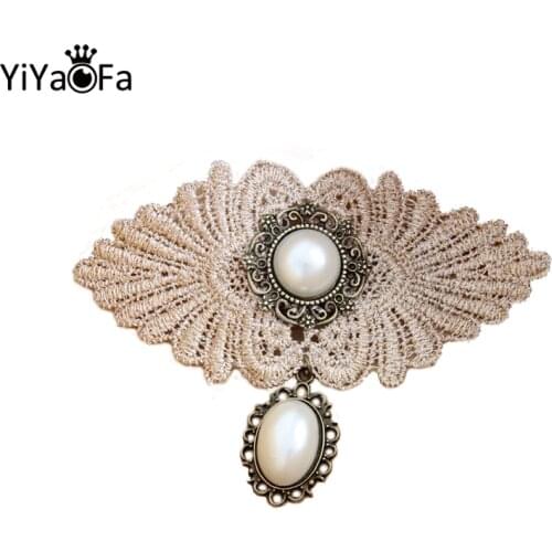 YiYaoFa Handmade Lace Brooch Vintage Corsage Pin & Brooches Lady Antique Buckle Clothing Women Accessories YBR-05