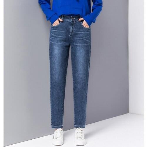 Skinny jeans woman high waist boyfriend jeans for women denim plus size 2019 spring summer washed blue cotton fashion casual