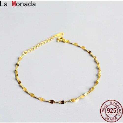 La Monada Rippled Bracelets For Women Silver 925 Sterling Jewelry Minimalist Fine 925 Sterling Silver Womens Bracelet Female