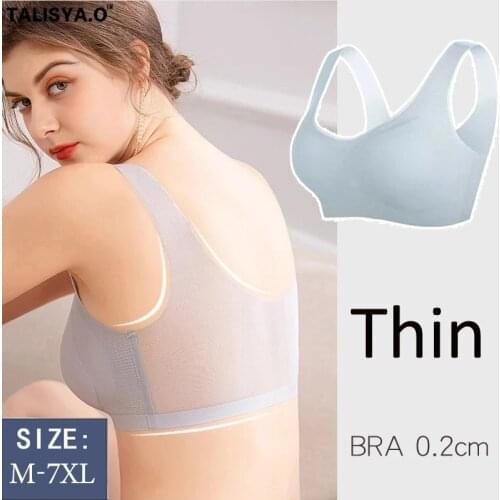 TALISYA.O Plus Size Bras for Women Seamless Wireless Ultra Thin Bra Breathable Sleep Bralette Sports Bra Vest Underwear M-5XL