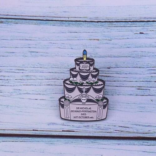 Happy Death Day Cake Enamel Pin American Humorous And Thrilling Film Story Badge memorial Brooch