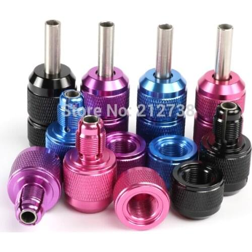 1pc 25mm Pink Color Tattoo Body Art Knurled Twist Aluminum Self-Lock Tattoo Grip Professional Alloy Tattoo Grips Needle Tube