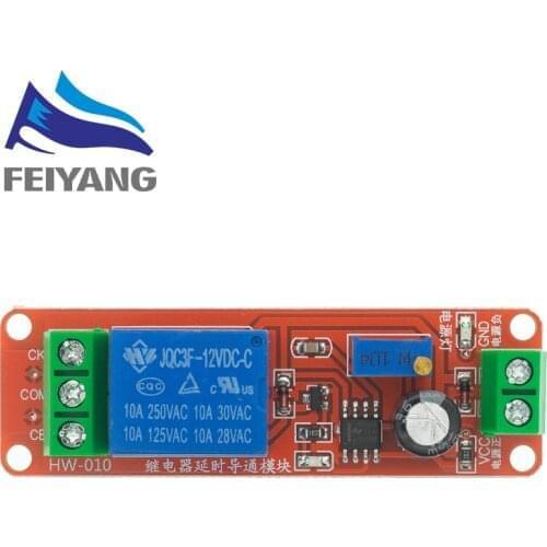 10pcs DC 12V Timer Delay Relay Shield Module NE555 Timer Switch Adjustable Controller Module 0 to 10 Second 0~10S Car Oscillator