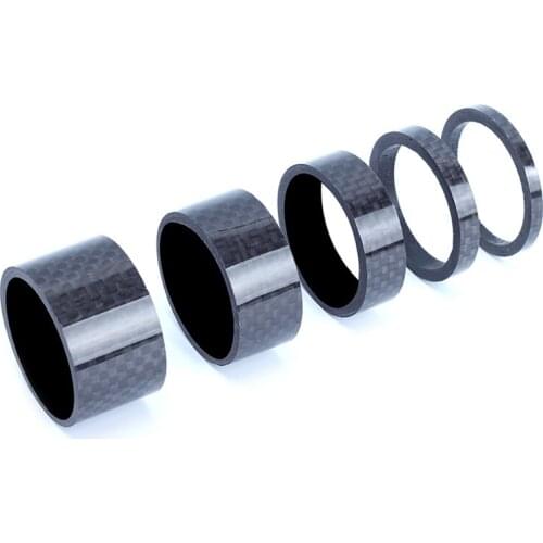 5Pcs/set Mountain Road Bike Bicycle Headset Stem Spacer Set for 1-1/8" 28.6mm Stem Carbon Fiber 3/ 5/ 10/ 15 /20mm