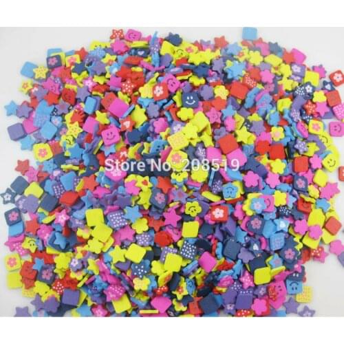 WBNLSV DIY craft supplies flatback buttons mix 200pcs multicolors various designs scrapbooking and jewelry accessories