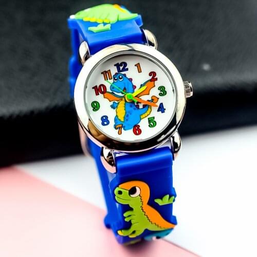 Kids Children Girls Boys Students Rainbow Unicorn Dinosaur Colourful Silicone Watches Lovely Stars Party Gift Quartz Wrist Watch