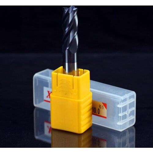 65HRC 4 flutes Tungsten Carbide Round nose End Mill radius 0.5-3 Router Bit Milling Cutter CNC Tools 100MM Lengthen