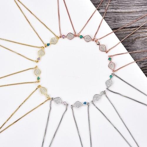 Geometric shape prismatic opal adjustable 11CM-22CM bracelet with detachable beads DIY handmade materials
