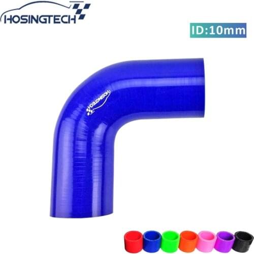 HOSINGTECH- small diameter 10mm 0.395" blue 90 degree elbow hose for turbo intercooler