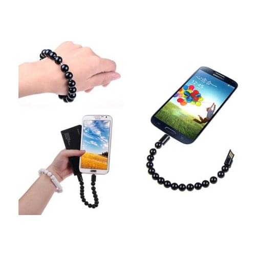 Android Beads Designed Bracelet Shaped Charge Data Cable