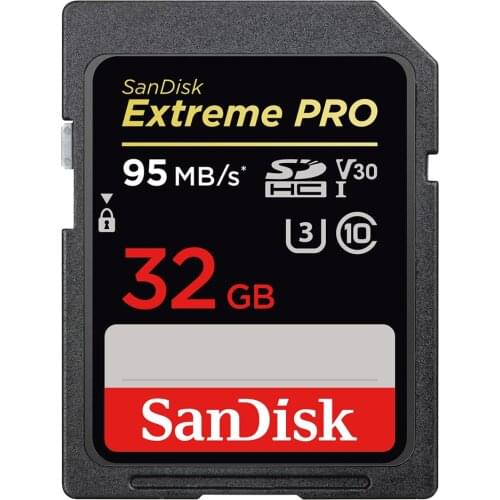 Sandisk Extreme Pro 32GB SDHC UHS-I Card SDHC V30 Class 10 U3 4K UHD ESP Technology Up to 95MB/s Memory Card Trans Flash SDCard
