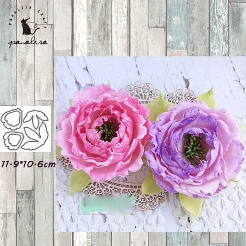 Panalisacraft 3D Flower Petal Card Metal Cutting Dies And Stamps cut die scrapbooking Album Paper Card Craft Embossing