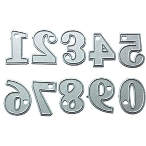 Letter Number Cutting Dies Metal Die Cuts Stencils Template DIY Scrapbook Album Paper Card Leather Jewelry Making Crafts X4YA