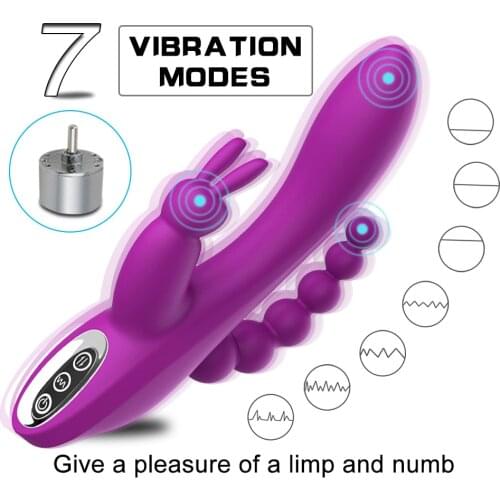 Multi-function vibrator female masturbation device multi-frequency vibrator double head G-spot adult sex toy
