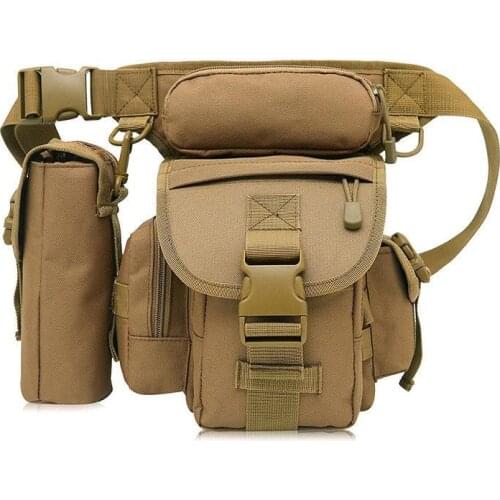 Men Drop Leg Bag Waist Bags Fanny Pack Belt Hip Bum Military Shoulder Bags Backpack Tactical Camping For Men Camo