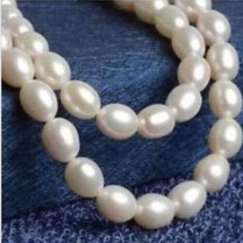 HUGE 18"9-10mm natural south sea genuine white baroque pearl necklace