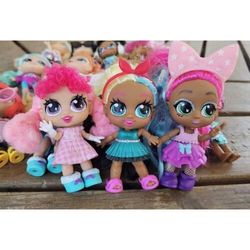 Original long hair big eye girl dolls Cartoon blue hari dolls Accessories joint sbody with Head Toys Accessories Kids Toys