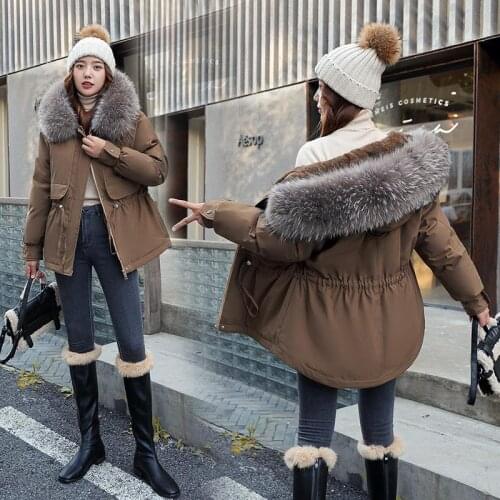 Pie Overcomes The 2021 New Coat Womens Winter Plush Thickened Womens Down Cotton Coat Cotton Coat Womens Fashion Winter